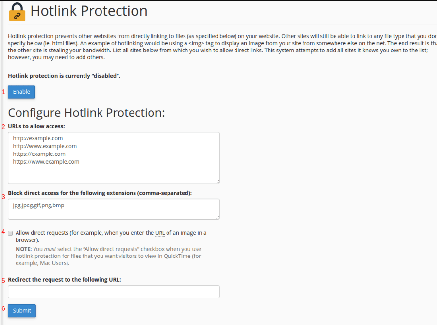 Konfigurasi HotLink Protection di cPanel 